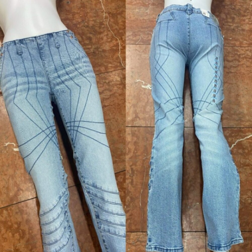 Women’s Azzure Mid Sandblast Blue Pants NWT